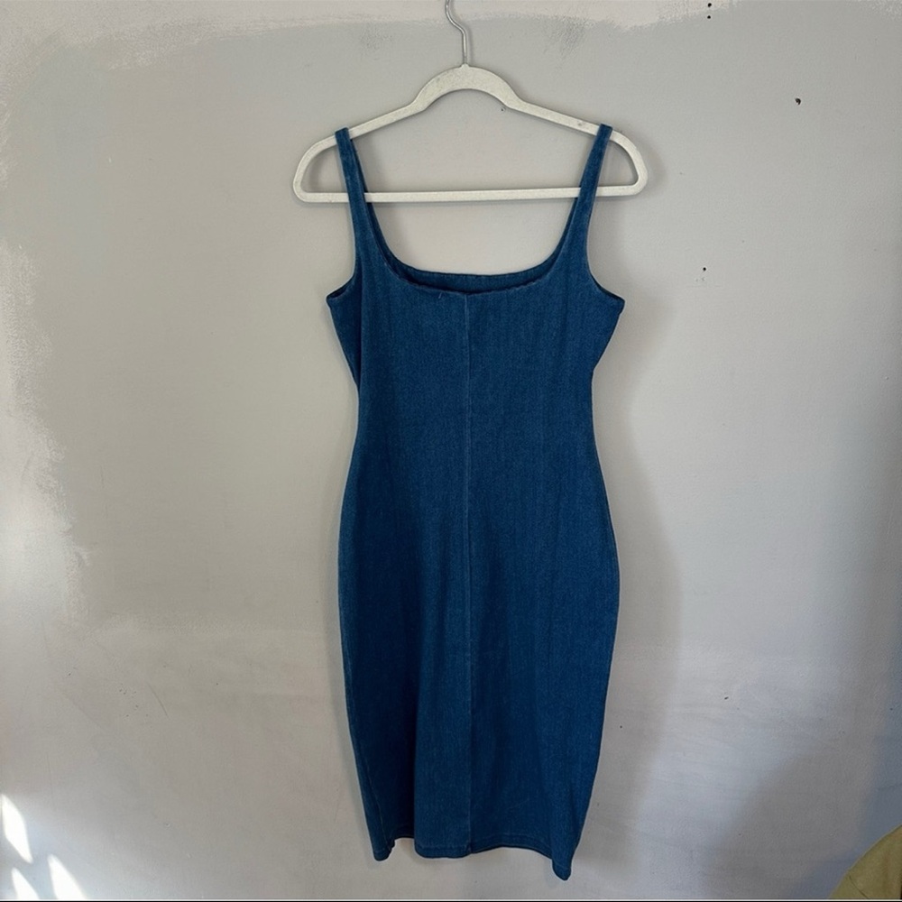 Susana Monaco Blue Bodycon Midi Dress